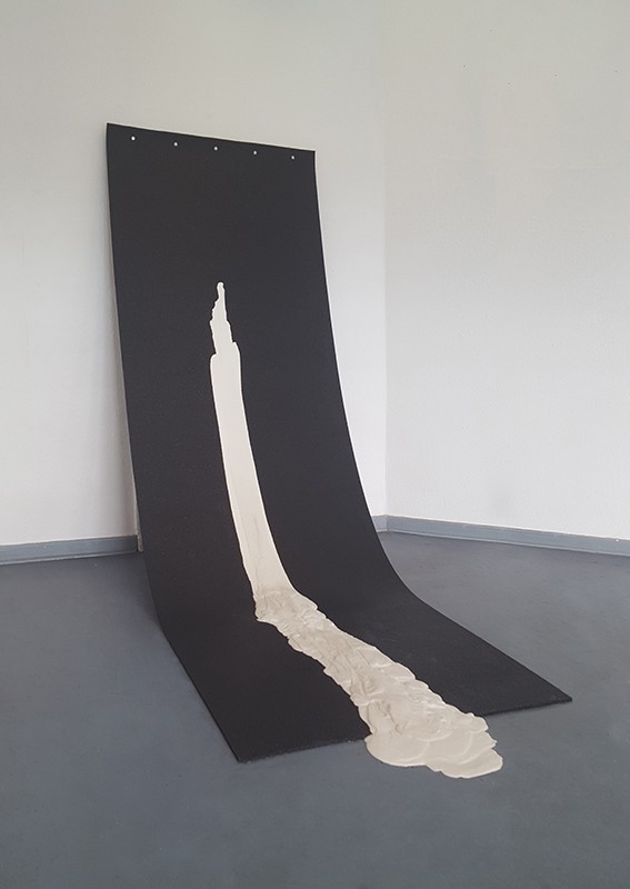 Untitled (Flow) rubber mat plaster