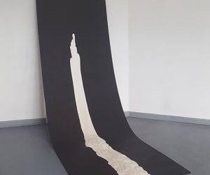 Untitled (Flow) rubber mat, plaster